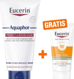 Eucerin Aquaphor Repair Salbe 45 ml + gratis Eucerin Sun Gel-Creme Oil Control 20 ml