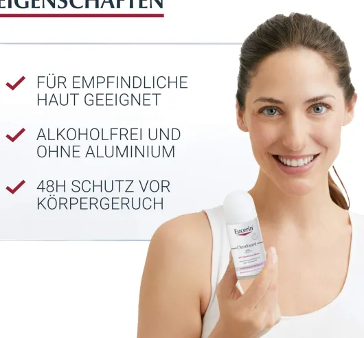 Eucerin Deodorant Roll-On 0% Aluminium 2 x 50 ml