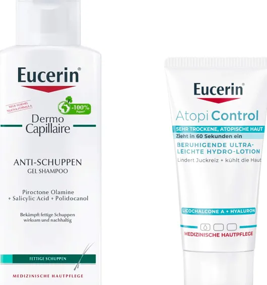 Eucerin Dermo Capillaire Anti-Schuppen Gel Shampoo 250 ml + AtopiControl Hydro-Lotion 20 ml