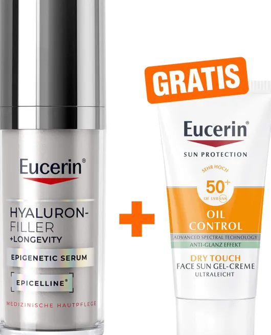 Eucerin Hyaluron Filler Epigenetic 30 ml Serum + gratis Eucerin Sun Gel-Creme Oil Control 20 ml
