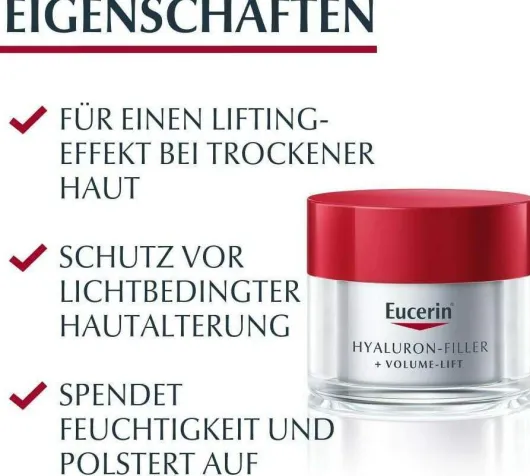 Eucerin Hyaluron Filler + Volume Lift Tagespflege Trockene Haut...