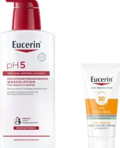 Eucerin pH5 Waschlotion 400 ml mit Pumpe + gratis Eucerin Sun Gelcreme Oil Control 20 ml