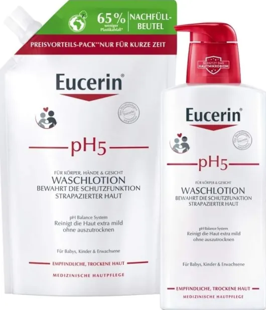 Eucerin pH5 Waschlotion 400 ml + Nachfüllbeutel 400 ml
