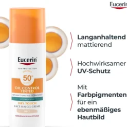 Eucerin Sun Oil Control Face Fluid Getönt (Hell) LSF 50 50 ml