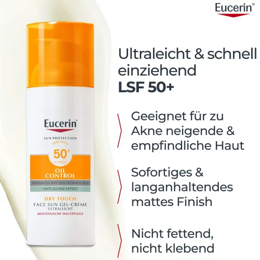 Eucerin Sun Oil Control Face LSF 50+ 50 ml Gel-Creme