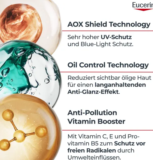 Eucerin Sun Oil Control Face Tägliches UV-Serum LSF 50+ 30 ml