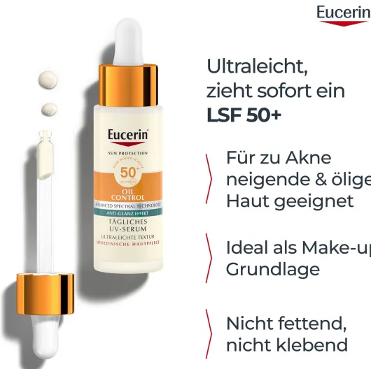 Eucerin Sun Oil Control Face Tägliches UV-Serum LSF 50+ 30 ml