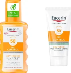 Eucerin Sun Oil Control Transparent Spray LSF 50+ 200 ml + gratis Sun Gel-Creme Oil Control 20 ml
