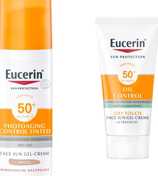 Eucerin Sun Photoaging Control Tinted Face CC Creme LSF 50+ + gratis Eucerin Sun Gel-Creme Oil Control 20 ml