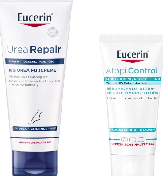 Eucerin UreaRepair Fußcreme 10% 100 ml + gratis AtopiControl Hydro-Lotion 20 ml