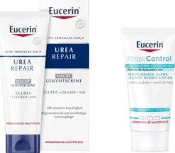 Eucerin UreaRepair Gesichtscreme Nacht 5% 50 ml + gratis AtopiControl Hydro-Lotion 20 ml