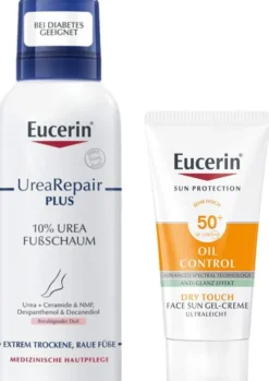 Eucerin UreaRepair Plus Fußschaum 10 % 150 ml + gratis Sun Gel-Creme Oil Control 20 ml