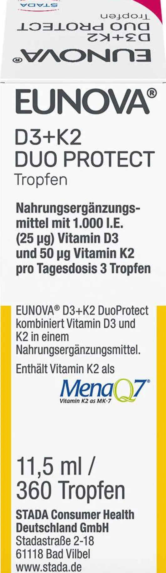 Eunova DuoProtect D3 + K2 1000 I.E. 11,5 ml Tropfen