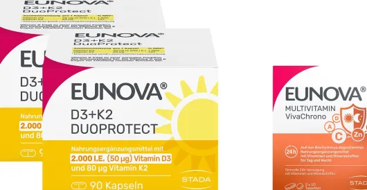 Eunova DuoProtect D3 + K2 2000 I.E. 2 x 90 Kapseln + gratis Eunova VivaChrono 2 x 10 Tabletten