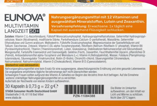 Eunova Langzeit 50+ Kapseln 30 Stück