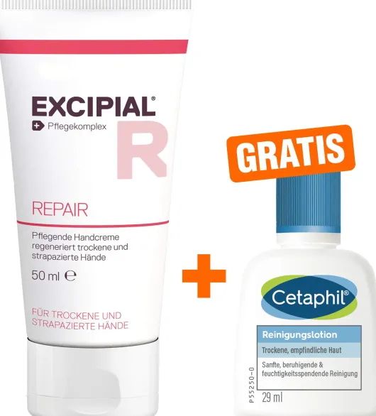 Excipial Repair Creme 50 ml + gratis Cetaphil Reinigungslotion 29 ml