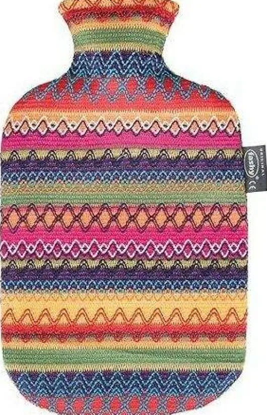 Fashy Wärmflasche Peru-Design Rottöne 1 Stk.