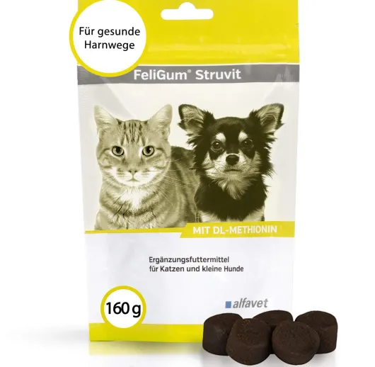 FeliGum Struvit 80 Kaudrops für Katzen und kleine Hunde