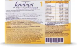 Femibion 1 Kinderwunsch und Frühschwangerschaft ohne Jod 60 Tabletten