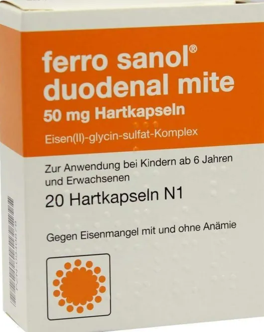 Ferro Sanol Duo Mite 50 mg 20 Magensaftresistente Kapseln