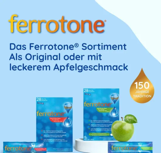 Ferrotone Natürliches Eisen Plus Vitamin C Apfel 14 X 25 ml Beutel