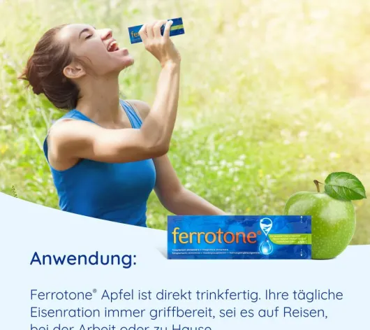 Ferrotone Natürliches Eisen Plus Vitamin C Apfel 14 X 25 ml Beutel