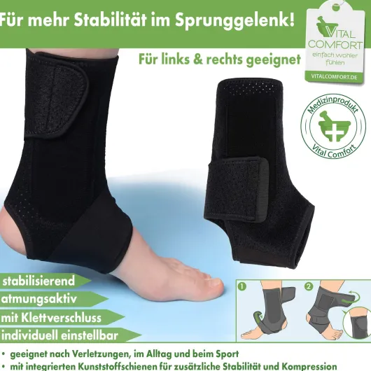Flexitek Aktiv Knöchelbandage mit Klettverschluss, Universalgröße