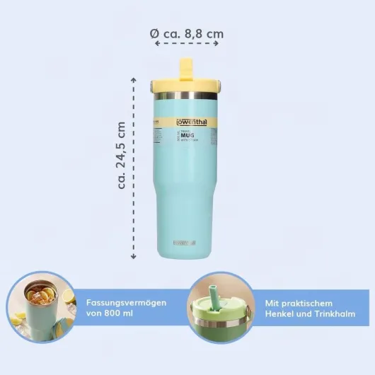 Flip-Becherglas Blau 800 ml