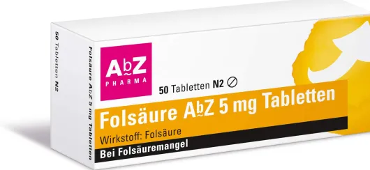 Folsäure Abz 5 mg 50 Tabletten