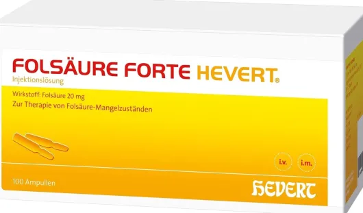 Folsäure Forte Hevert Ampullen 100 X 2 ml Ampullen
