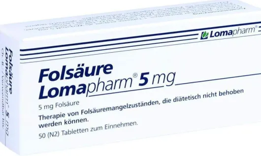 Folsäure Lomapharm 5 mg 50 Tabletten