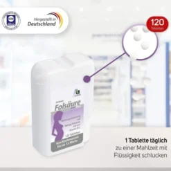 Folsäure 800 Plus B12 + Jod 120 Tabletten
