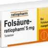 Folsäure-ratiopharm 5 mg 50 Tabletten