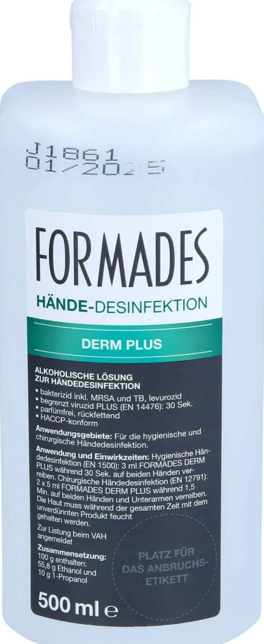 Formades Derm Plus Händedesinfektion 500 ml Spenderflasche
