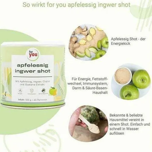 For You Apfelessig Ingwer Shot 100 G