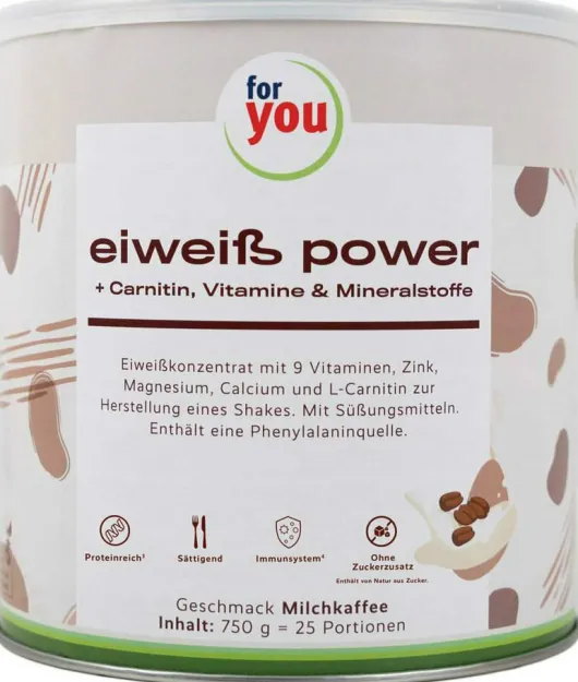 For You Eiweiß Power Milchkaffee 750 G Pulver