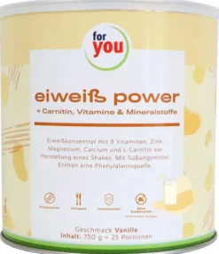 For You Eiweiß Power Vanille 750 G Pulver