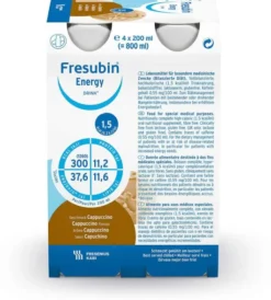 Fresubin Energy Drink Cappuccino 4 X 200 ml Trinkflaschen