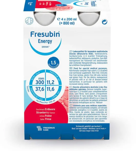 Fresubin Energy Drink Erdbeere Trinkflas