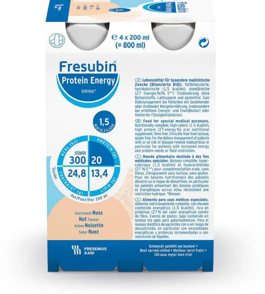 Fresubin Protein Energy Drink Nuss Trinkflasche 6 X 4 X 200 ml
