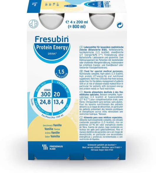 Fresubin Protein Energy Drink Vanille Trinkflasche 4 X 200 Ml...