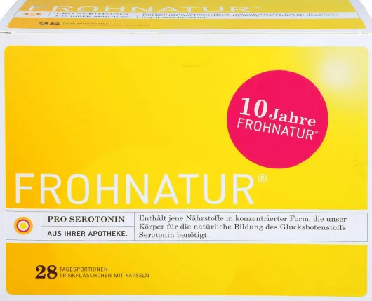 Frohnatur Pro Serotonin Trinkfläschchen Mit Kapsel 28 Stück