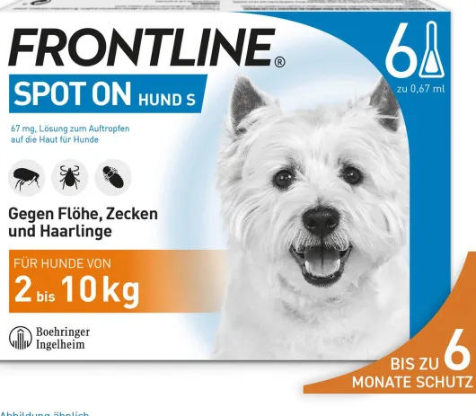 Frontline Spot On Hund S 2-10 kg 6 Pipetten