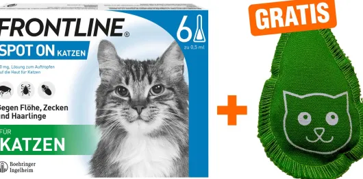 Frontline Spot on Katze 6 Pipetten + gratis Frontline Baldriankissen für Katzen