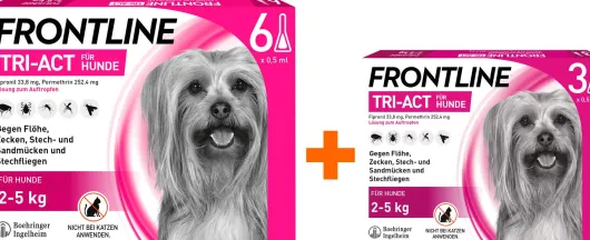 Frontline TRI-ACT Hund 2-5 kg 3 + 6 Pipetten