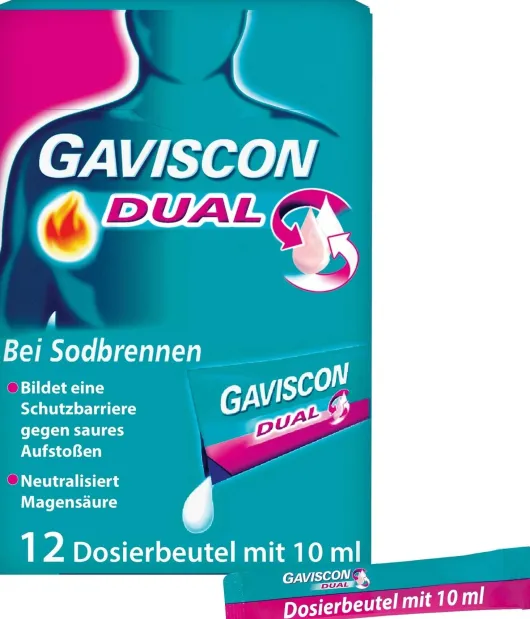 Gaviscon Dual 500 mg 213 mg 325 mg Suspension 12 x 10 ml