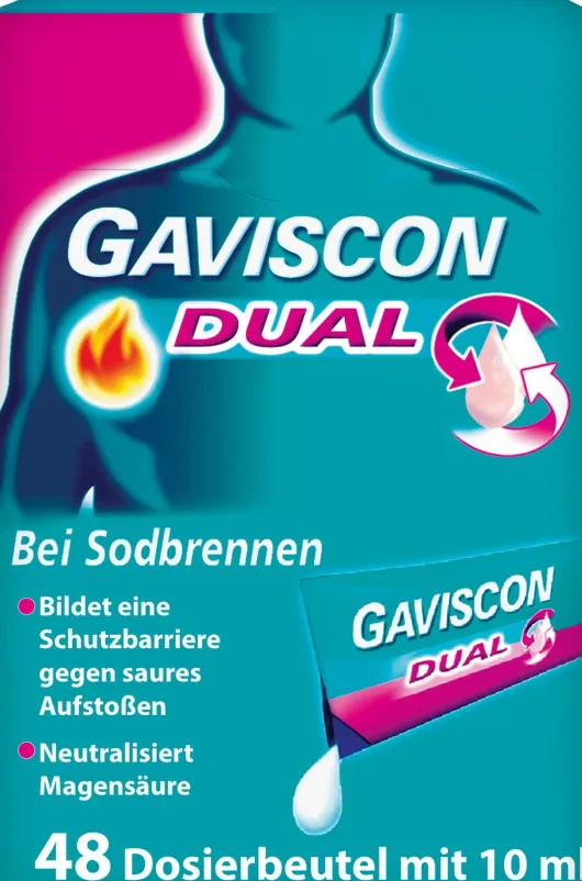 Gaviscon Dual 500 mg-213 mg-325 mg Suspension 48 x 10 ml
