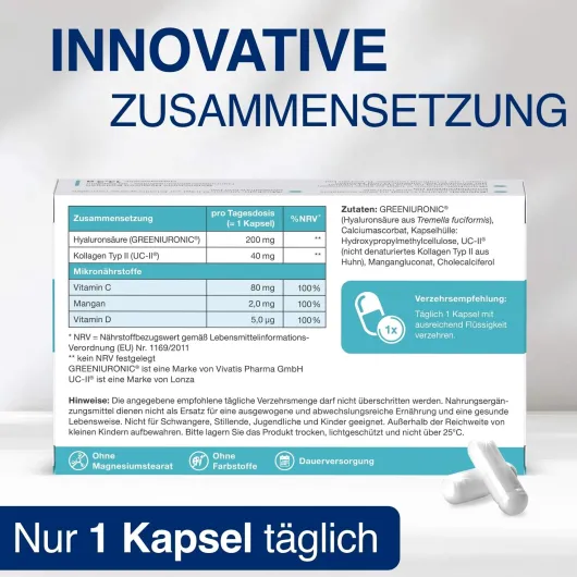 Gelencium Hyaluron Kollagen Hochdosiert Mit Vitamin C 30 Kapseln