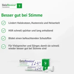 GeloRevoice Halstabletten Cassis Menthol 20 Lutschtabletten