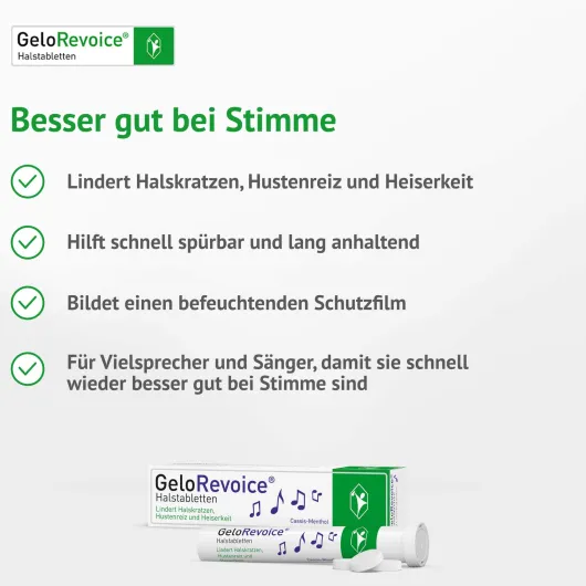 GeloRevoice Halstabletten Cassis Menthol 20 Lutschtabletten